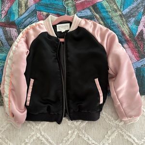 Gymboree Girls Silk Bomber Jacket Small EUC
